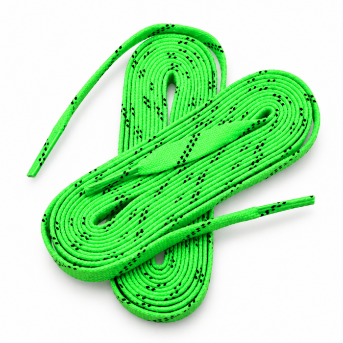 Schnürsenkel für Schlittschuhe gewachst neongrün – Bild 2