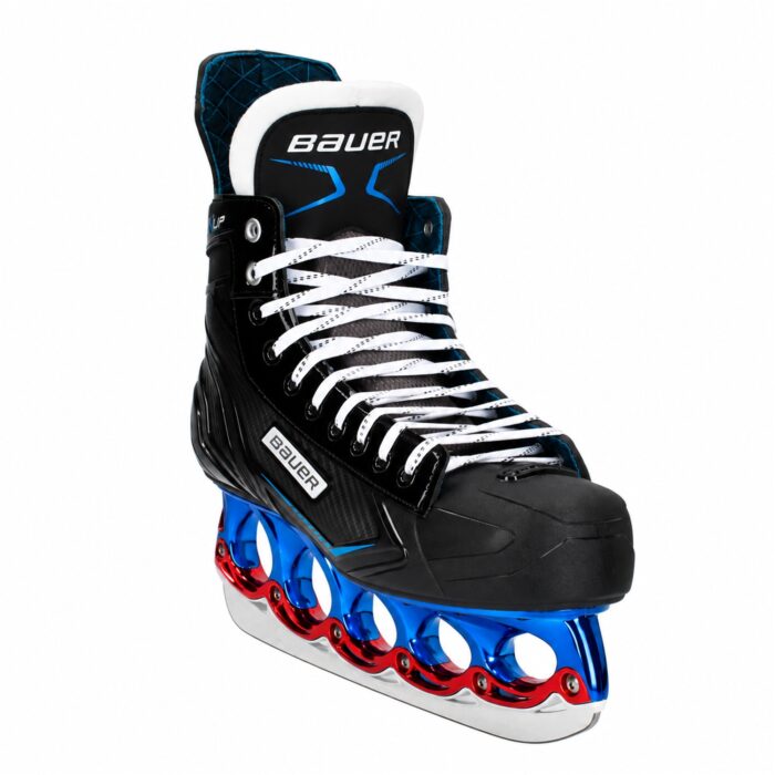 Bauer X-LP T-Blade Schlittschuh Metallic-Blau/Rot – US 13.5 / EU 48 – Bild 2
