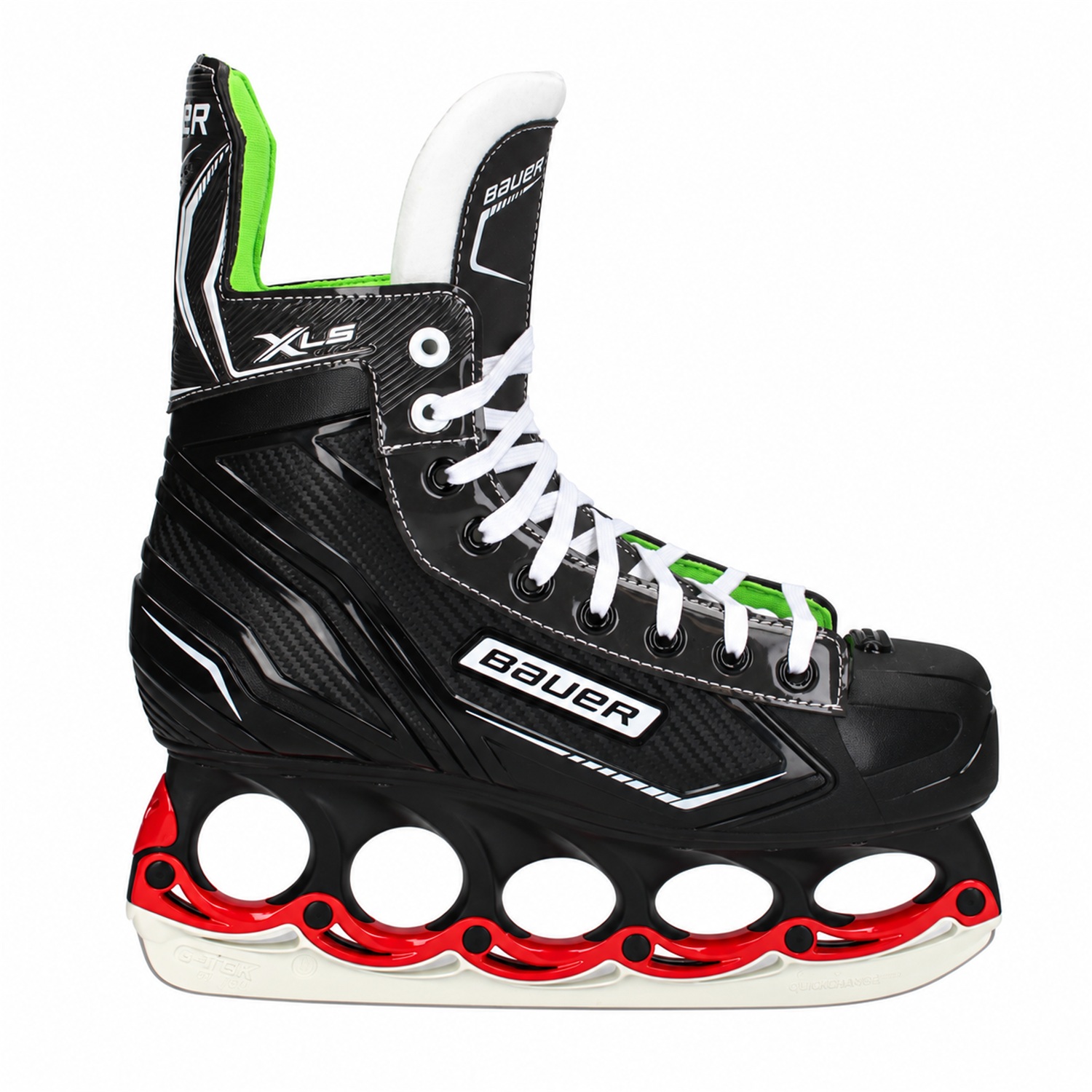 Bauer X-LS T-Blade Schlittschuh Schwarz/Rot glänzend – US 11.5 / EU 45 Bauer X-LS T-Blade Schlittschuh Schwarz/Rot glänzend – US 11.5 / EU 45 – Bild 1