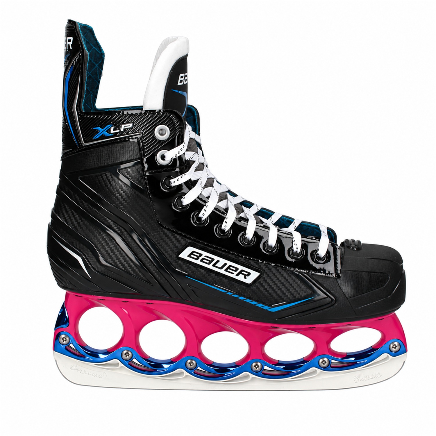 Bauer X-LP T-Blade Schlittschuh Pink/Metallic-Blau – US 11.5 / EU 45.5 Bauer X-LP T-Blade Schlittschuh Pink/Metallic-Blau – US 11.5 / EU 45.5 – Bild 1
