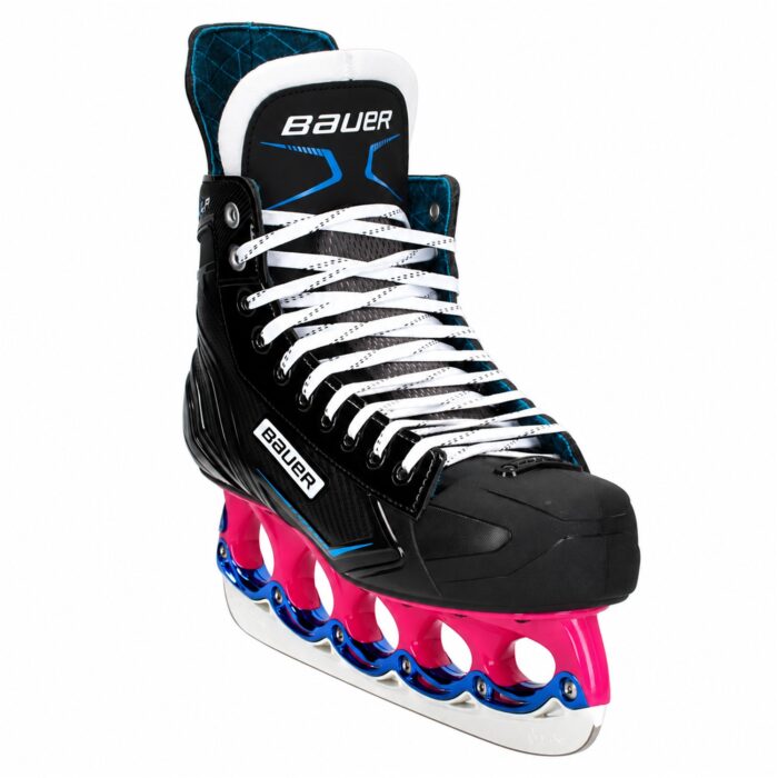 Bauer X-LP T-Blade Schlittschuh Pink/Metallic-Blau – US 11.5 / EU 45.5 – Bild 2