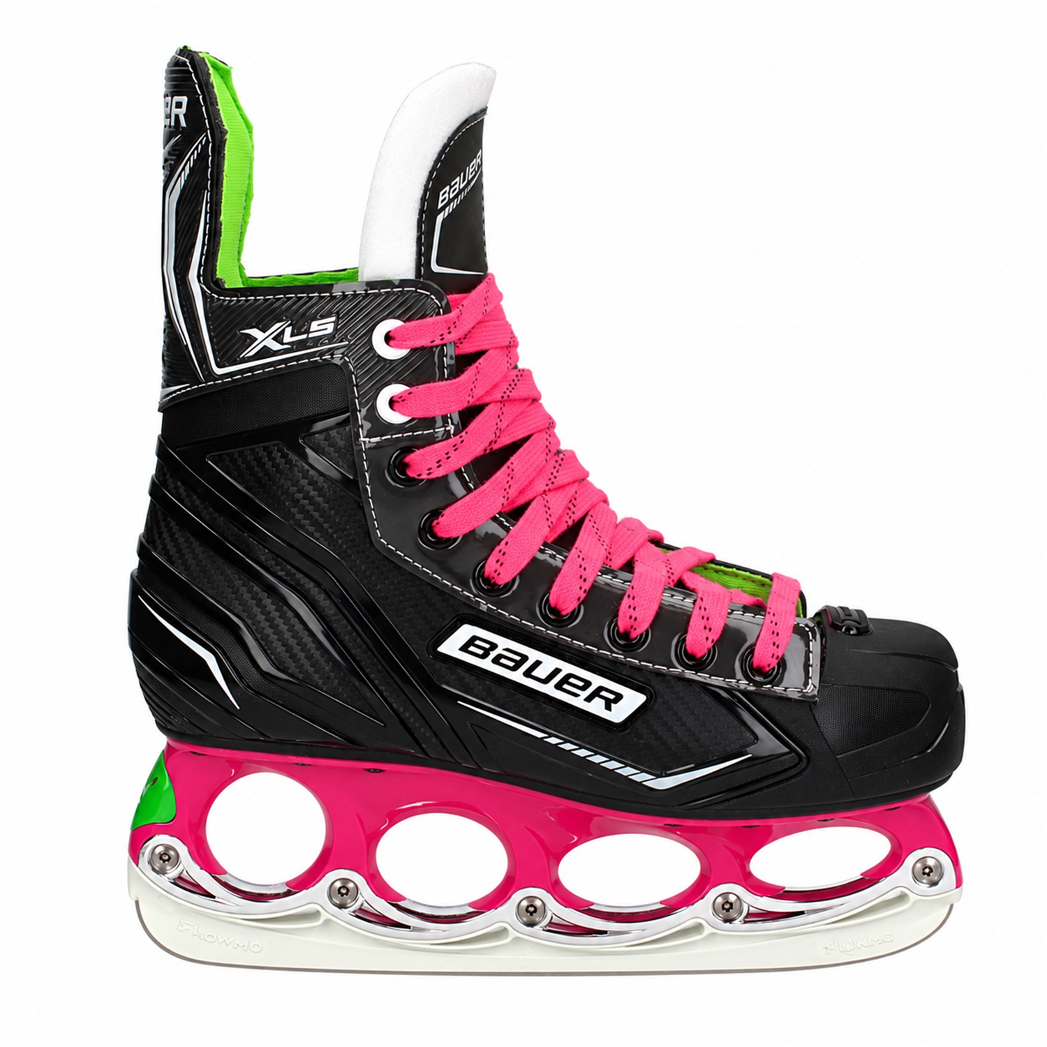 Bauer X-LS T-Blade Schlittschuh Pink/Chrome – US 11 / EU 45 Historische Fehlzuordnung. Nutzer bestätigt zwei separate Paare; grünes Paar erhält eigenen Artikel. Nicht für diesen Artikel veröffentlichen.